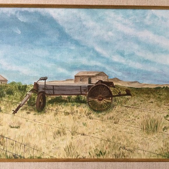Original painting farm scene professionally framed - Picture 5 of 8